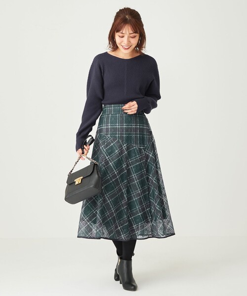 ANY SIS(エニィスィス)の「【洗える】アレンジRIB ニット(ニット/セーター・レディース・ライトグレー系/ネイビー系/黄土色系/レッド系・2)」の10枚目の写真