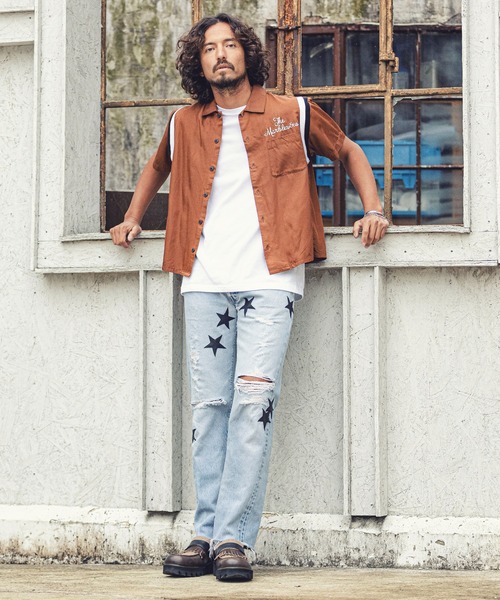 MARBLES（マーブルズ）の「mhs1760-BOWLING SHIRT シャツ（シャツ/ブラウス・メンズ・ネイビー/ブラウン・XL/L/M）」の5枚目の写真