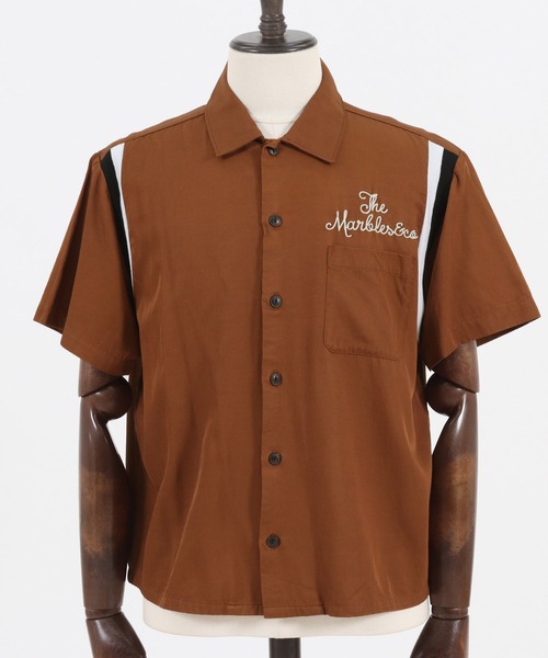 MARBLES（マーブルズ）の「mhs1760-BOWLING SHIRT シャツ（シャツ/ブラウス・メンズ・ネイビー/ブラウン・XL/L/M）」の11枚目の写真