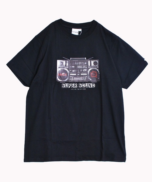R.R.G.S(アールアールジーエス)の「STEREO PRINT T-SHIRTS(Tシャツ/カットソー・メンズ・ホワイト/ブラック・LARGE/X-LARGE/MEDIUM)」の1枚目の写真