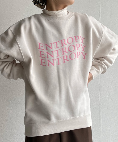 w closet(ダブルクローゼット)の「プリントスエットクルーBIGプルオーバー(スウェット・レディース・トップグレー/スモークグレー/スミクロ・FREE)」の3枚目の写真