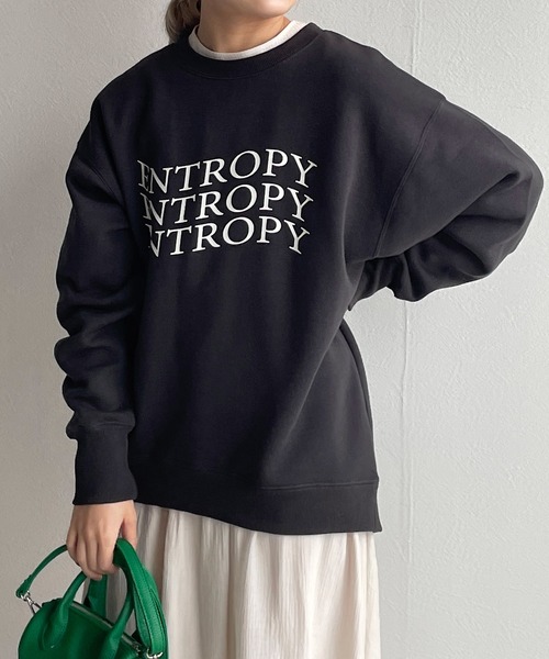 w closet(ダブルクローゼット)の「プリントスエットクルーBIGプルオーバー(スウェット・レディース・トップグレー/スモークグレー/スミクロ・FREE)」の17枚目の写真