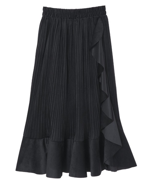 fifth（フィフス）の「裾デザインプリーツベロアスカート（スカート・レディース・ブラック・MEDIUM）」の5枚目の写真