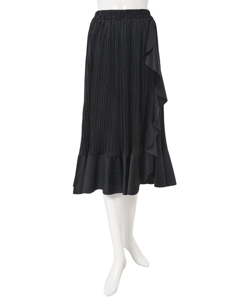 fifth（フィフス）の「裾デザインプリーツベロアスカート（スカート・レディース・ブラック・MEDIUM）」の6枚目の写真