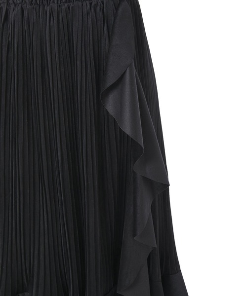 fifth（フィフス）の「裾デザインプリーツベロアスカート（スカート・レディース・ブラック・MEDIUM）」の7枚目の写真
