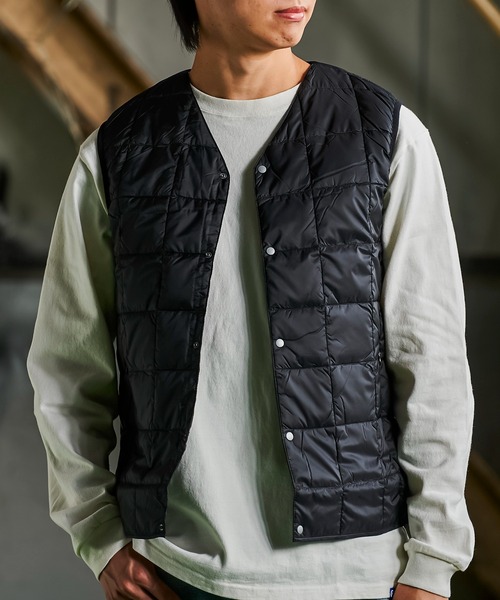 TAION Vネックボタンダウンベスト TAION-001（ダウンベスト）｜TAION