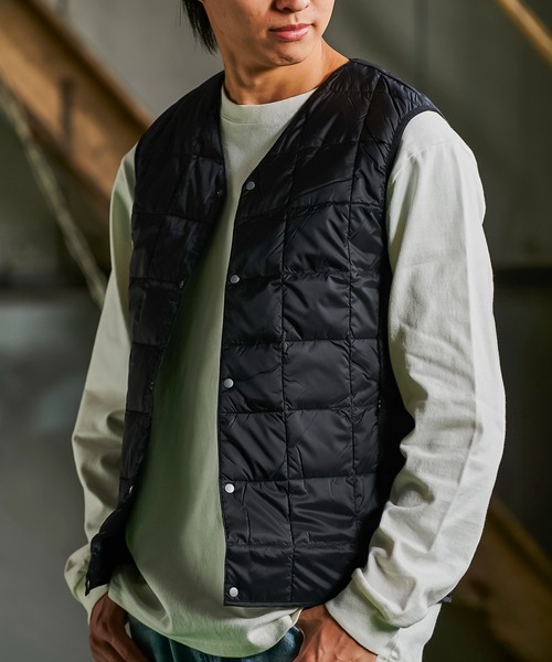 TAION Vネックボタンダウンベスト TAION-001（ダウンベスト）｜TAION