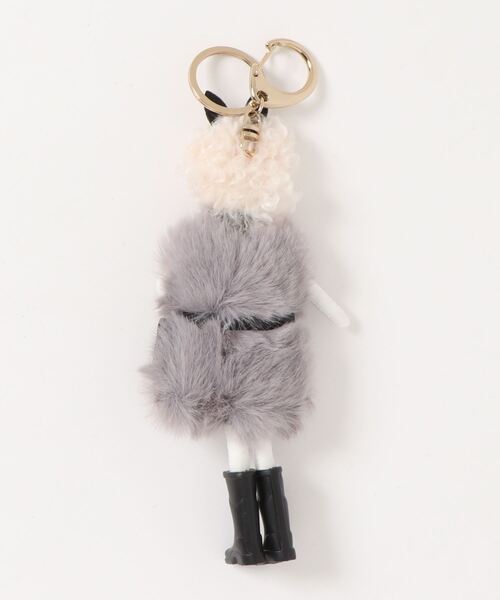 ロロピアーナ うさぎのファーチャーム キーホルダー （再販】もふもふ 