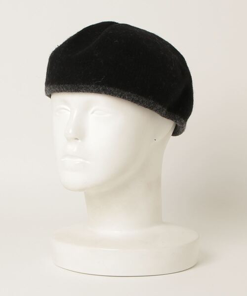Sense of Grace(センスオブグレース)の「GIGIO BERET 配色ウールバスクベレー帽(ハンチング/ベレー帽・レディース・ブラック/アイボリー/ブルー/プラム・FREE)」の9枚目の写真