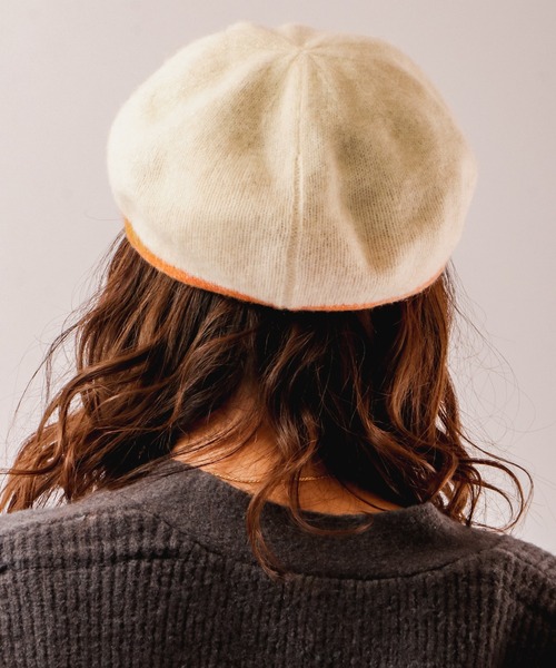 Sense of Grace(センスオブグレース)の「GIGIO BERET 配色ウールバスクベレー帽(ハンチング/ベレー帽・レディース・ブラック/アイボリー/ブルー/プラム・FREE)」の8枚目の写真