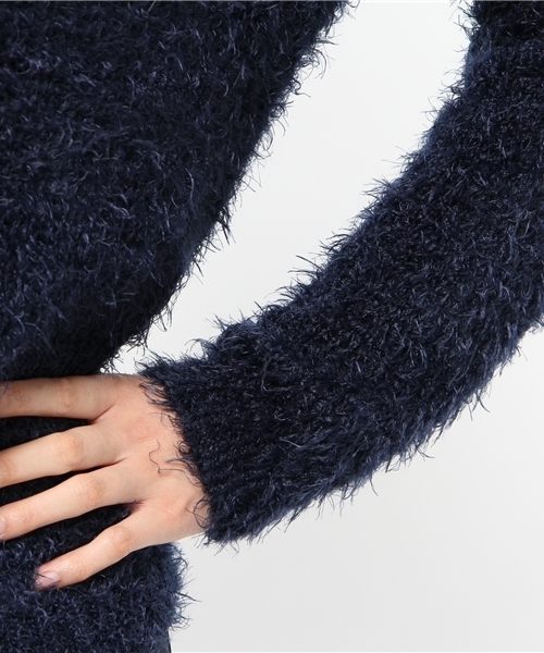 DISCOAT（ディスコート）の「【Discoat】フェザーヤーンプルオーバー（ニット/セーター・レディース・ライトベージュ/ネイビー/オフホワイト・ﾌﾘ-）」の10枚目の写真