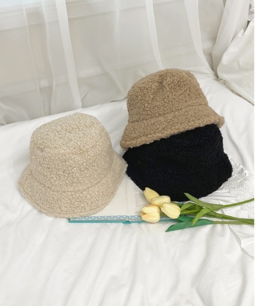 apres jour（アプレジュール）の「【apres jour×ARIAZ】もこもこバケットハット（ハット・レディース・ブラック/ベージュ/アイボリー・FREE）」の7枚目の写真