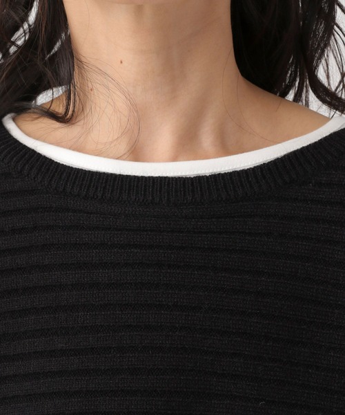 LEPSIM（レプシィム）の「7ゲージ2Pセットレイヤードニット　260753（ニット/セーター・レディース・ブラック/グレイッシュベージュ・FREE）」の22枚目の写真