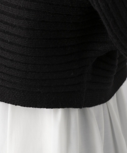 LEPSIM（レプシィム）の「7ゲージ2Pセットレイヤードニット　260753（ニット/セーター・レディース・ブラック/グレイッシュベージュ・FREE）」の16枚目の写真