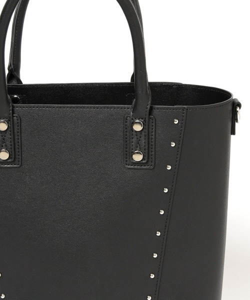 PAGEBOY（ページボーイ）の「モードスタッズトートバッグ（ショルダーバッグ・レディース・ブラック/オフホワイト/シルバー・FREE）」の13枚目の写真