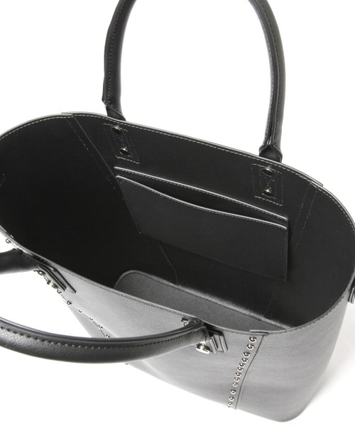 PAGEBOY（ページボーイ）の「モードスタッズトートバッグ（ショルダーバッグ・レディース・ブラック/オフホワイト/シルバー・FREE）」の21枚目の写真