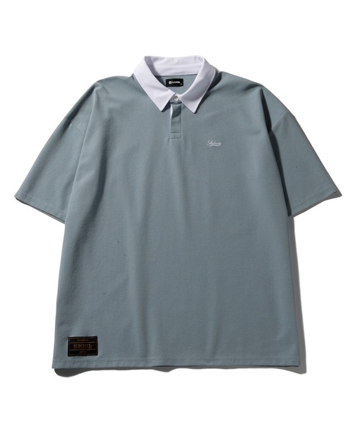 Subciety(サブサエティ)の「BIG SILHOUETTE RUGGER SHIRT(Tシャツ/カットソー・メンズ・オレンジ/ブルー/カーキ/ブラック・MEDIUM/LARGE/X-LARGE)」の8枚目の写真