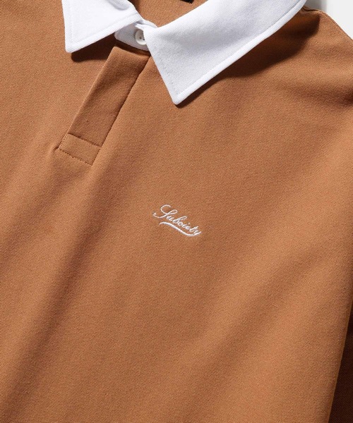 Subciety(サブサエティ)の「BIG SILHOUETTE RUGGER SHIRT(Tシャツ/カットソー・メンズ・オレンジ/ブルー/カーキ/ブラック・MEDIUM/LARGE/X-LARGE)」の10枚目の写真