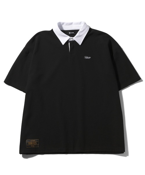 Subciety(サブサエティ)の「BIG SILHOUETTE RUGGER SHIRT(Tシャツ/カットソー・メンズ・オレンジ/ブルー/カーキ/ブラック・MEDIUM/LARGE/X-LARGE)」の5枚目の写真