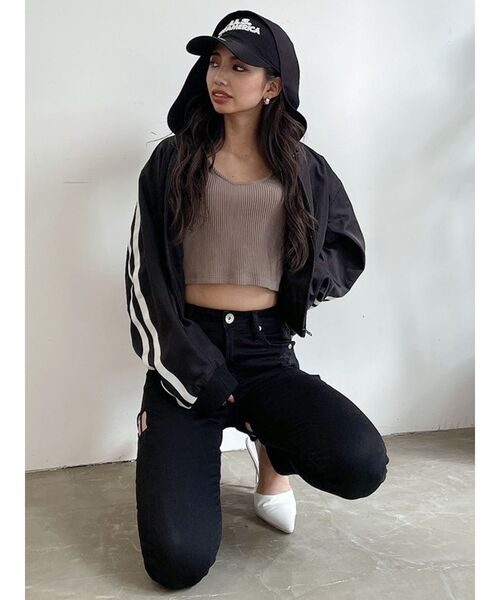GYDA(ジェイダ)の「2WAYバインダーショートTシャツ(Tシャツ/カットソー・レディース・ブラック/ベージュ/オフホワイト/ミント・FREE)」の20枚目の写真