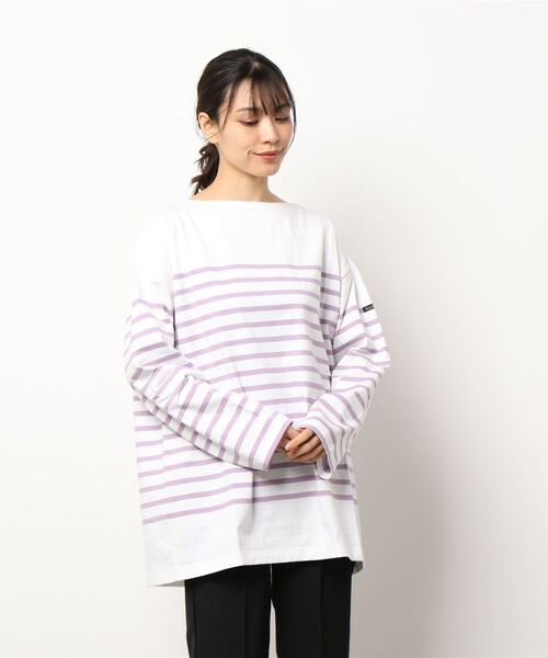 IENA（イエナ）の「《追加》【LE MINOR/ルミノア】別注 NAVAL プルオーバー◆（Tシャツ/カットソー・レディース・ライトブルー/ブラック系その他/ラベンダー/グレー/エメラルドブルー・FREE）」の19枚目の写真
