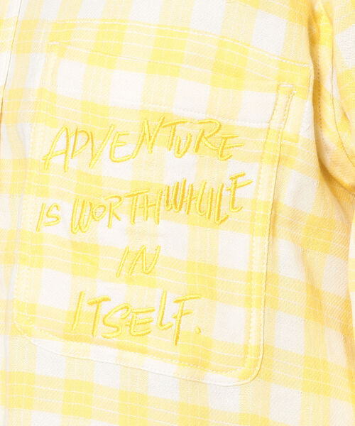 AVIREX(アヴィレックス)の「DOUBLE GAUZE EMBROIDERY SHIRT/ ダブルガーゼ 刺繍シャツ(シャツ/ブラウス・レディース・イエロー/グリーン/ネイビー・FREE)」の7枚目の写真