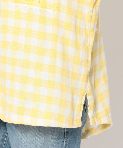 AVIREX(アヴィレックス)の「DOUBLE GAUZE EMBROIDERY SHIRT/ ダブルガーゼ 刺繍シャツ(シャツ/ブラウス・レディース・イエロー/グリーン/ネイビー・FREE)」の9枚目の写真