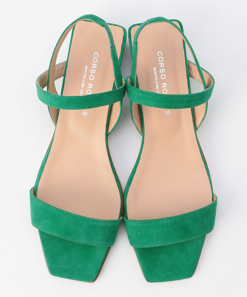 CORSO ROMA,9(コルソローマ)の「【CORSO ROMA 9/コルソローマノーヴェ】Vアンクルフラットサンダル(サンダル・レディース・ネイビー/グリーン/コーラル・38/36/37)」の6枚目の写真