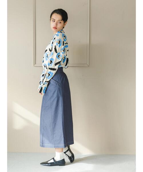 koe（コエ）の「ストレッチツイル　フロントジップスカート＊（スカート・レディース・ブルー/ブラック/ベージュ・M）」の19枚目の写真