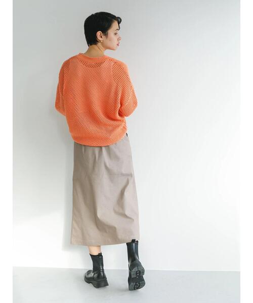 koe（コエ）の「ストレッチツイル　フロントジップスカート＊（スカート・レディース・ブルー/ブラック/ベージュ・M）」の17枚目の写真