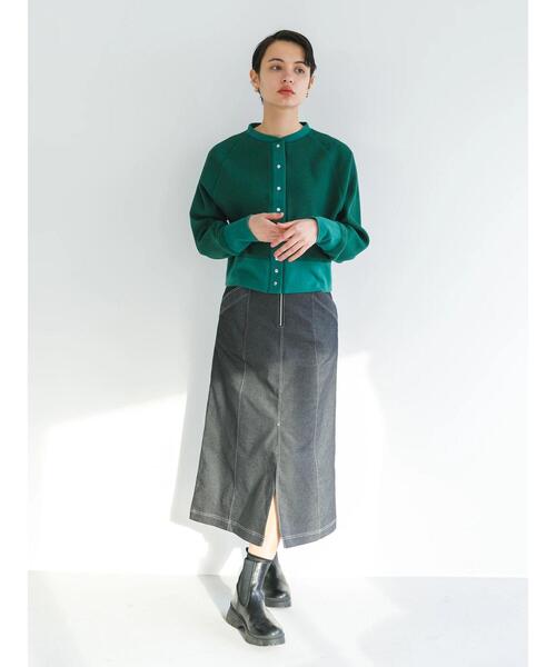 koe（コエ）の「ストレッチツイル　フロントジップスカート＊（スカート・レディース・ブルー/ブラック/ベージュ・M）」の15枚目の写真