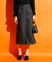 koe | ストレッチツイル　フロントジップスカート＊(スカート)