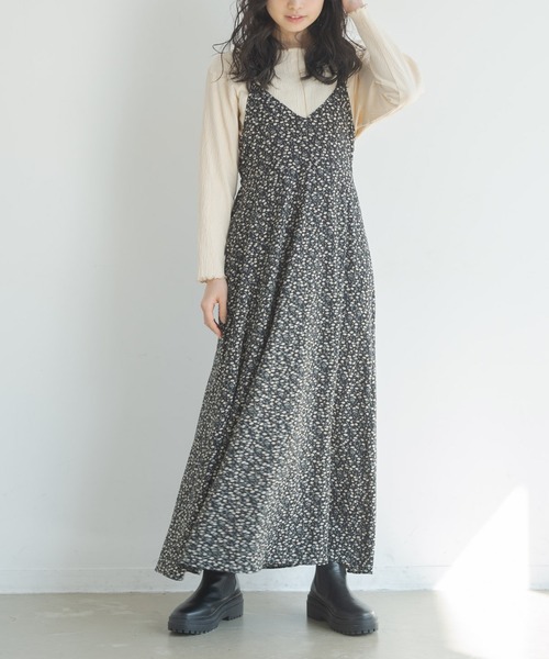 Crisp（クリスプ）の「バックリボンフラワーワンピース（ワンピース