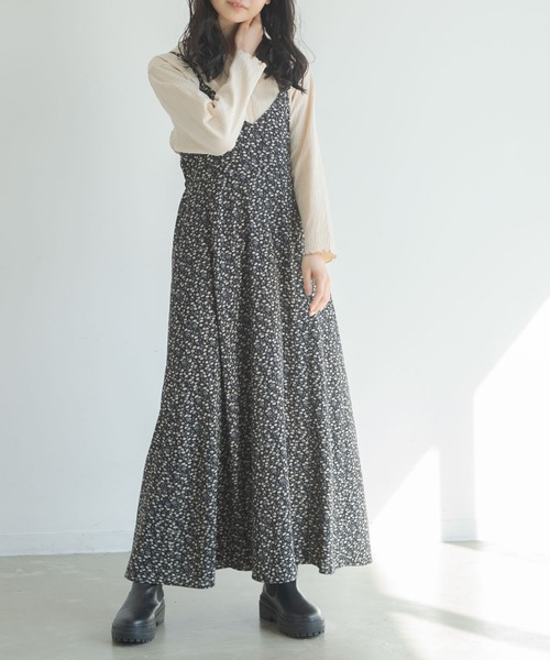 Crisp（クリスプ）の「バックリボンフラワーワンピース（ワンピース