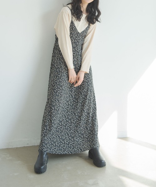 Crisp（クリスプ）の「バックリボンフラワーワンピース（ワンピース