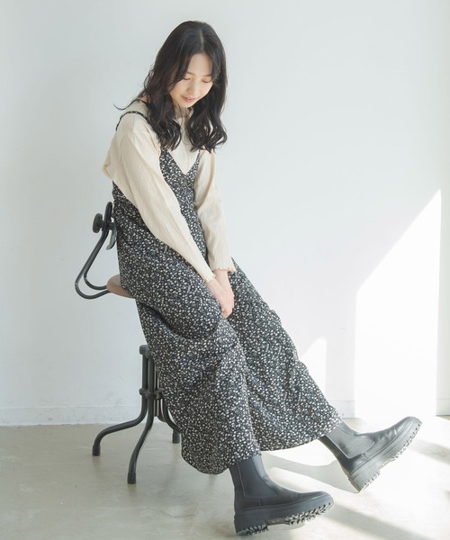 Crisp（クリスプ）の「バックリボンフラワーワンピース（ワンピース