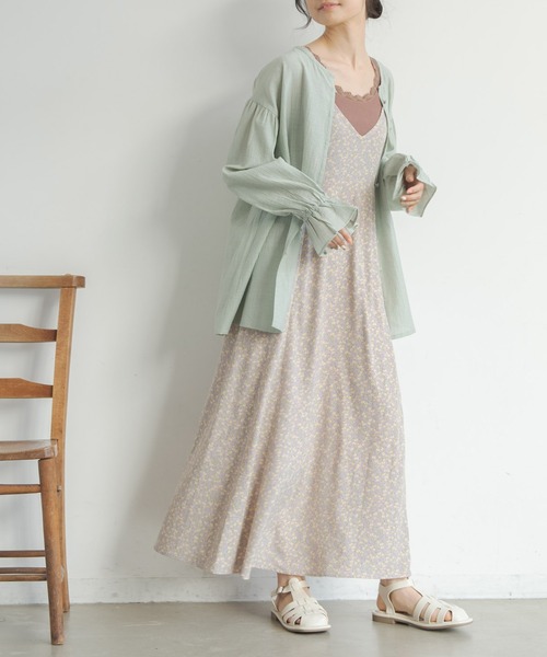 Crisp（クリスプ）の「バックリボンフラワーワンピース（ワンピース