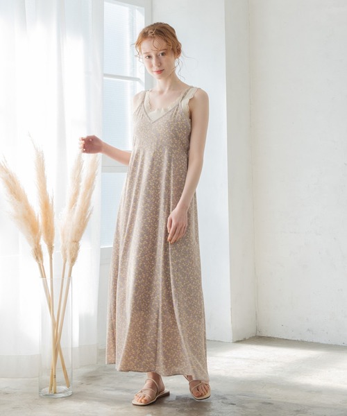 Crisp（クリスプ）の「バックリボンフラワーワンピース（ワンピース