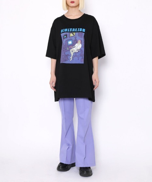 PUNYUS（プニュズ）の「ツイルフレアパンツ（その他パンツ・レディース・ブラック/パープル/ピンク/グリーン/ブルー・1/2/4/3）」の7枚目の写真