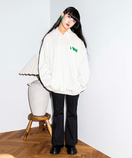 PUNYUS（プニュズ）の「ツイルフレアパンツ（その他パンツ・レディース・ブラック/パープル/ピンク/グリーン/ブルー・1/2/4/3）」の10枚目の写真