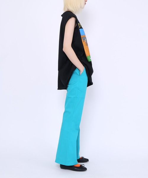 PUNYUS（プニュズ）の「ツイルフレアパンツ（その他パンツ・レディース・ブラック/パープル/ピンク/グリーン/ブルー・1/2/4/3）」の22枚目の写真