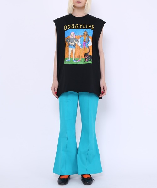 PUNYUS（プニュズ）の「ツイルフレアパンツ（その他パンツ・レディース・ブラック/パープル/ピンク/グリーン/ブルー・1/2/4/3）」の21枚目の写真