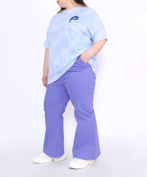 PUNYUS（プニュズ）の「ツイルフレアパンツ（その他パンツ・レディース・ブラック/パープル/ピンク/グリーン/ブルー・1/2/4/3）」の18枚目の写真