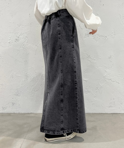 apres jour mignon（アプレジュールミニョン）の「デニムロングスカート【ZOZOTOWN限定アイテム】（デニムスカート・レディース・グレー系その他/ブルー/グレー/ダークブルー・SMALL/X-LARGE/MEDIUM）」の8枚目の写真