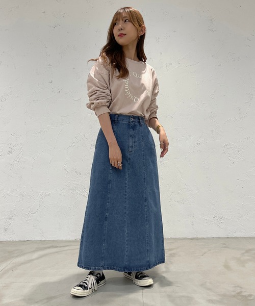 apres jour mignon（アプレジュールミニョン）の「デニムロングスカート【ZOZOTOWN限定アイテム】（デニムスカート・レディース・グレー系その他/ブルー/グレー/ダークブルー・SMALL/X-LARGE/MEDIUM）」の22枚目の写真