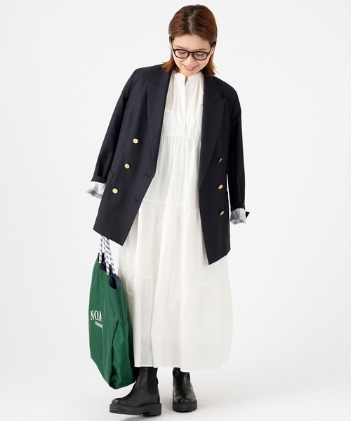 JOURNAL STANDARD（ジャーナルスタンダード）の「スキッパーティアードワンピース（ワンピース・レディース・オレンジ系その他5/ホワイト/ブルー系その他/ブラック・FREE）」の8枚目の写真