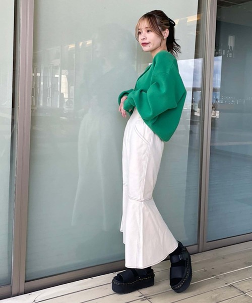 FREE'S MART（フリーズマート）の「パネル切替マーメイドキナリデニムスカート（デニムスカート・レディース・キナリ・マルチサイズ）」の2枚目の写真