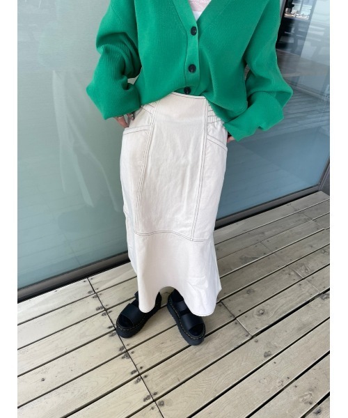 FREE'S MART（フリーズマート）の「パネル切替マーメイドキナリデニムスカート（デニムスカート・レディース・キナリ・マルチサイズ）」の3枚目の写真