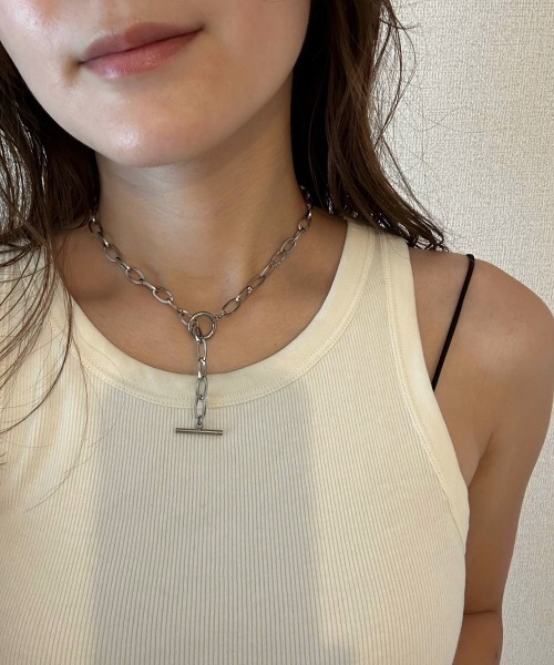 PARKS TOKYO SELECT(パークストウキョウセレクト)の「金属アレルギー対応 サージカルステンレス/316L オーバルチェーンネックレス(ネックレス・レディース・シルバー・FREE)」の9枚目の写真