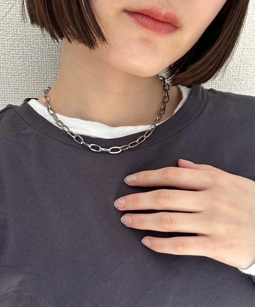 PARKS TOKYO SELECT(パークストウキョウセレクト)の「金属アレルギー対応 サージカルステンレス/316L オーバルチェーンネックレス(ネックレス・レディース・シルバー・FREE)」の16枚目の写真
